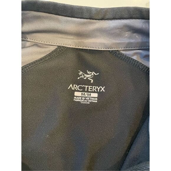 Arcteryx Womens 1/2 Zip Pullover Lightweight Base Layer Black Grey Sz M - Picture 5 of 7